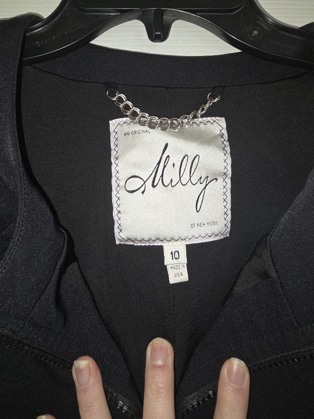 Milly Of New York Black Zip-Front Tailored Designer Jacket - Picture 8 of 13